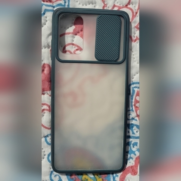 𝅺Samsung Galaxy S20 Plus Case Semi-Transparent Teal w/ Sliding Camera Lens Prot - Picture 3 of 3